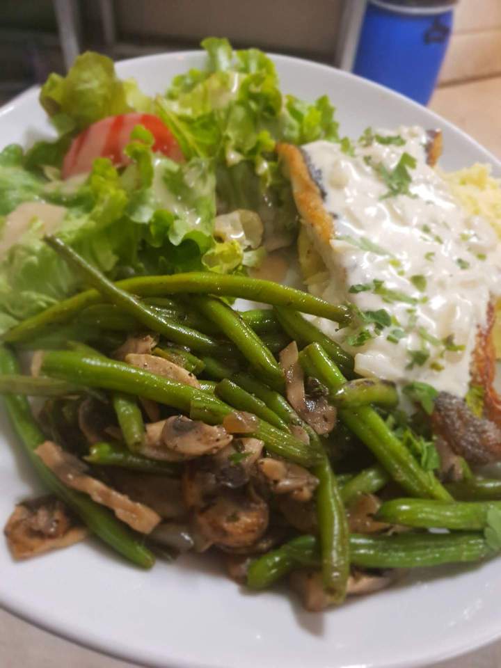 Poêlée de haricots verts aux champignons Bobigny
